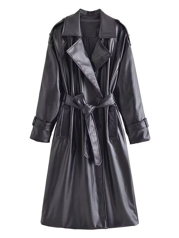Autumn Street Casual Long Leather Wind Coat - Coats & Jackets - Uniqistic.com