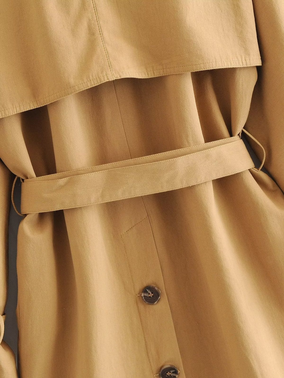 British Silhouette Autumn Sleeve Belt Long Trench Coat - Coats & Jackets - Uniqistic.com