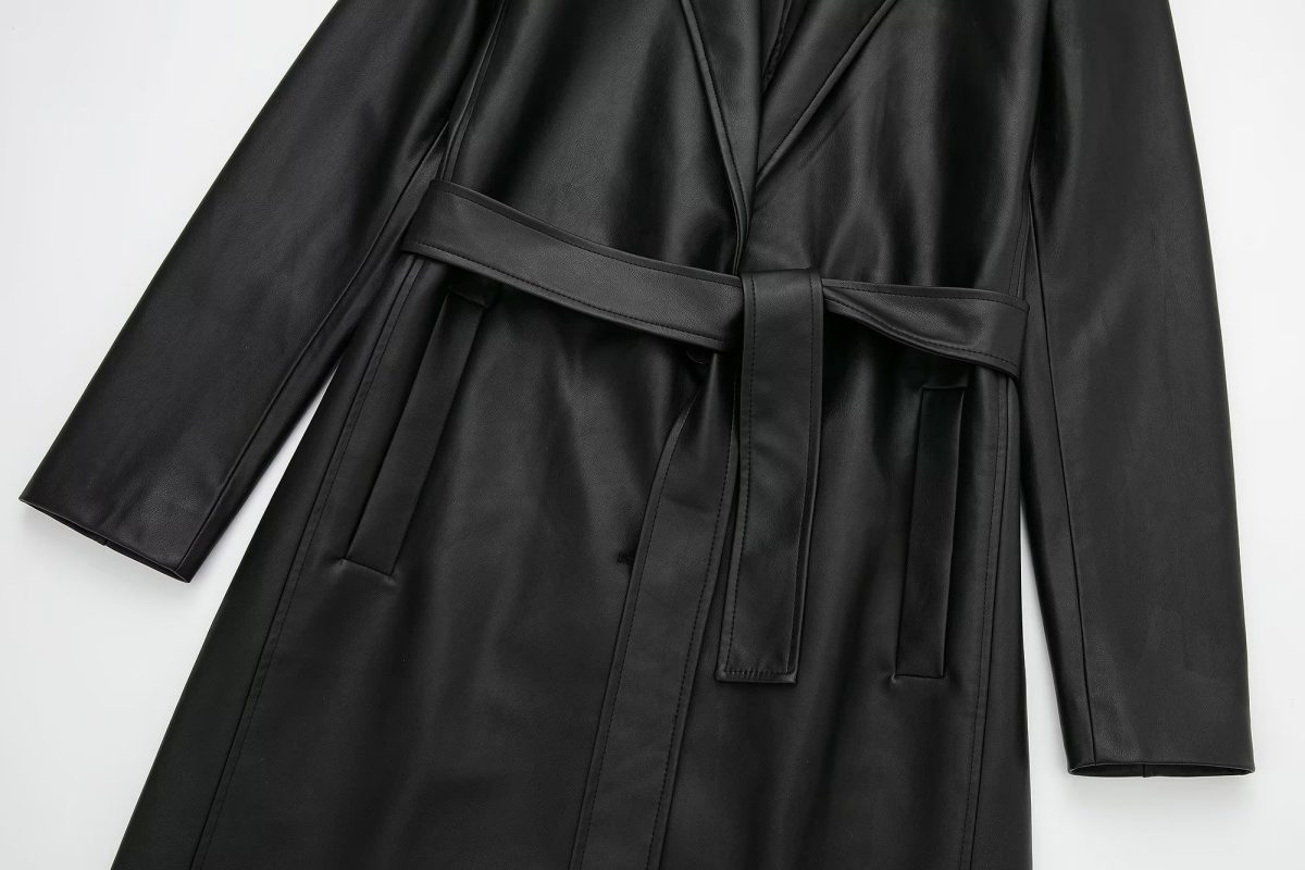 Autumn Faux Leather Trench Coat - Coats & Jackets - Uniqistic.com