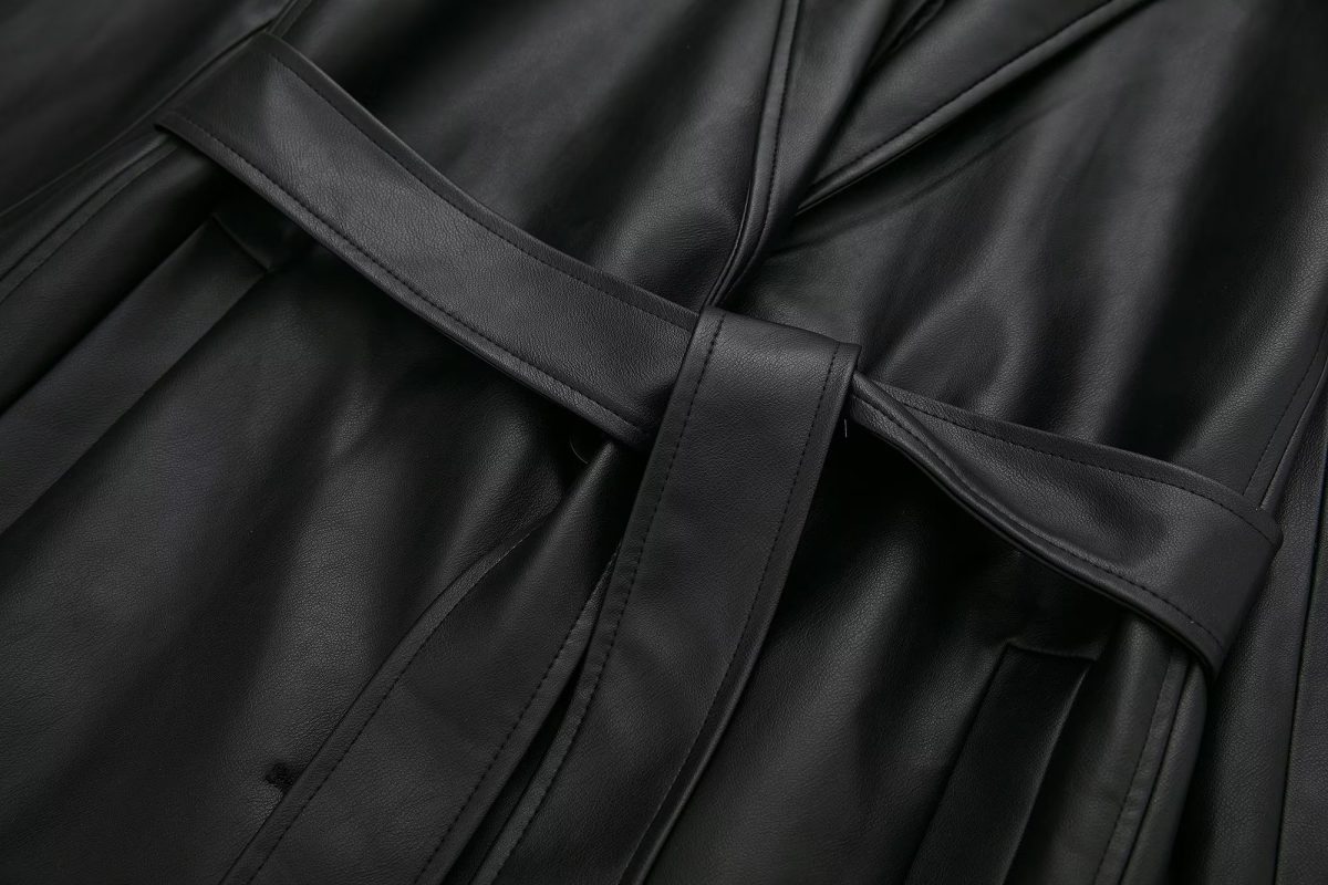 Autumn Faux Leather Trench Coat - Coats & Jackets - Uniqistic.com