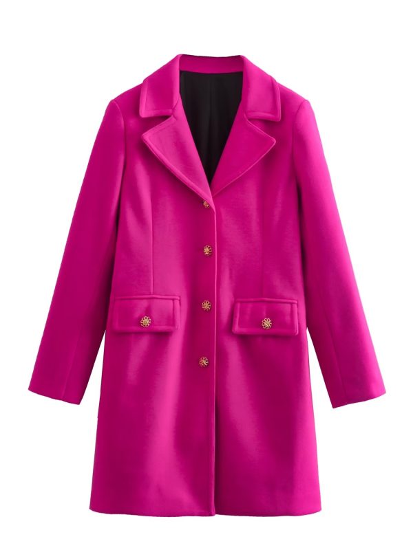 Slim Fitting Wool Office Long Cut Coat - Coats & Jackets - Uniqistic.com