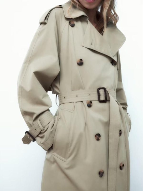 Summer Commuting Wear Loose Double Breasted Long Trench Coat - Coats & Jackets - Uniqistic.com