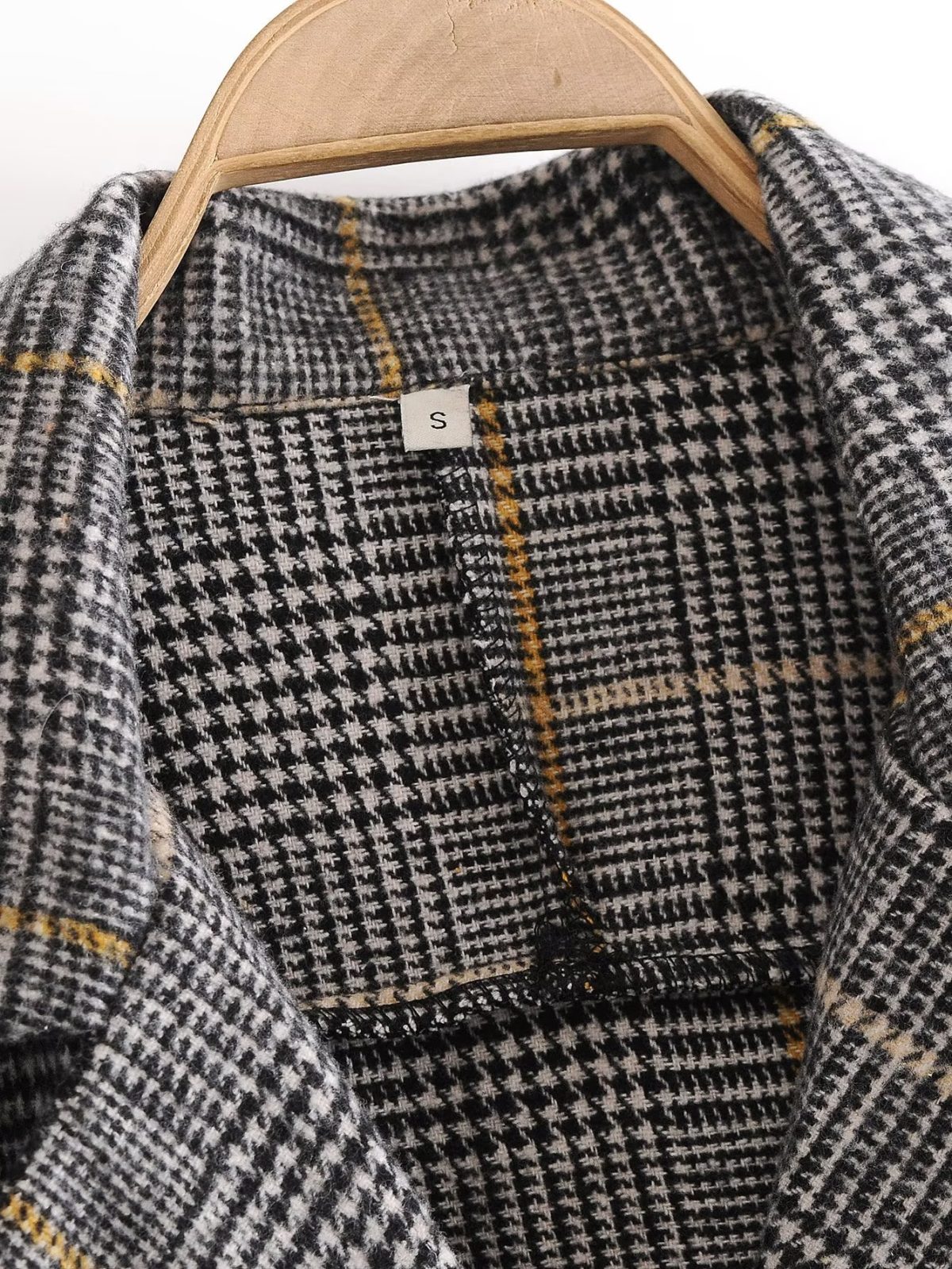 Waist Controlled Collared Plaid Coat - Coats & Jackets - Uniqistic.com