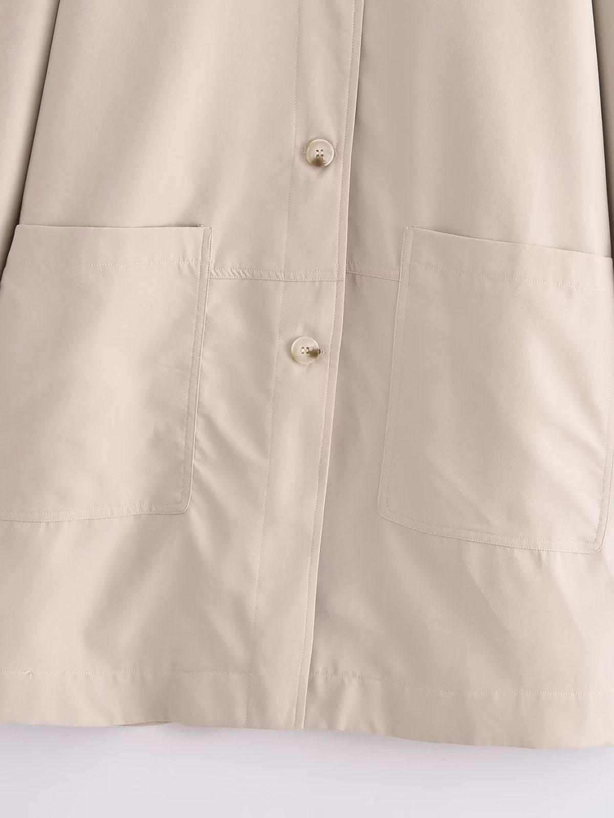 Single Breasted Loose Windbreaker Fall Long Turn down Collar Coat - Coats & Jackets - Uniqistic.com