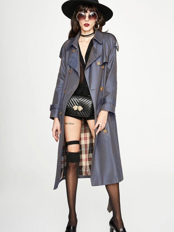 Spring Autumn Double-Breasted Extended Trench Coat - Coats & Jackets - Uniqistic.com