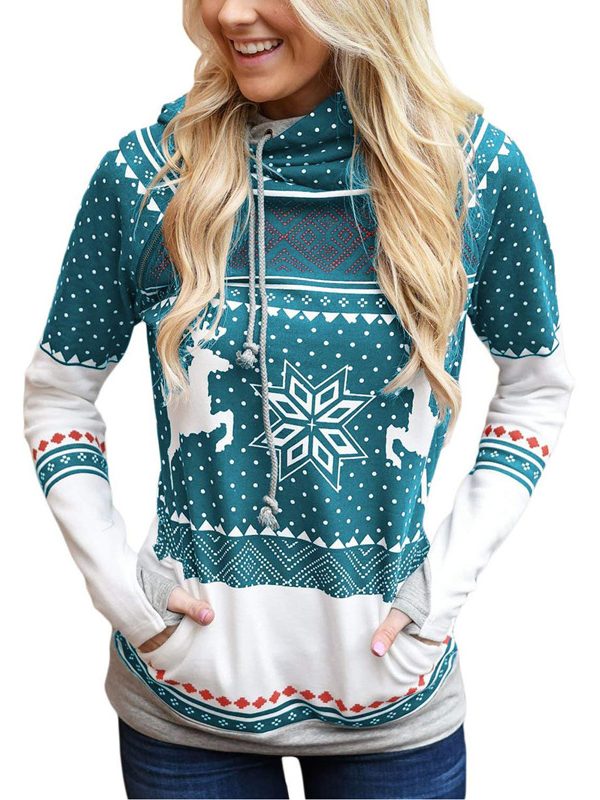 Christmas Printing Pocket Long Sleeve Hooded Casual Hoodie - Hoodies & Sweatshirts - Uniqistic.com