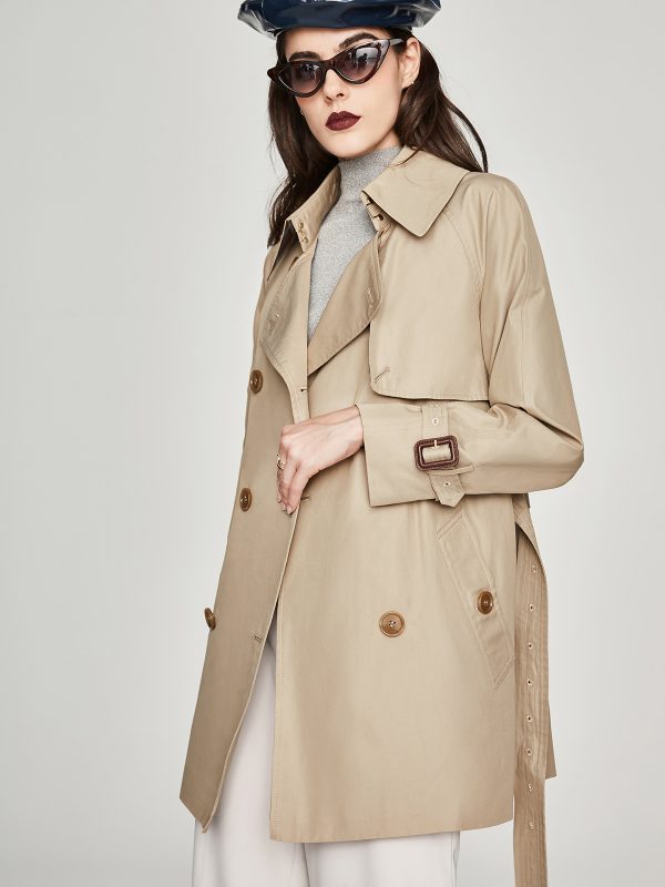 Trench Mid-Length Korean Spring Autumn Chic Loose Little Trench Coat - Coats & Jackets - Uniqistic.com