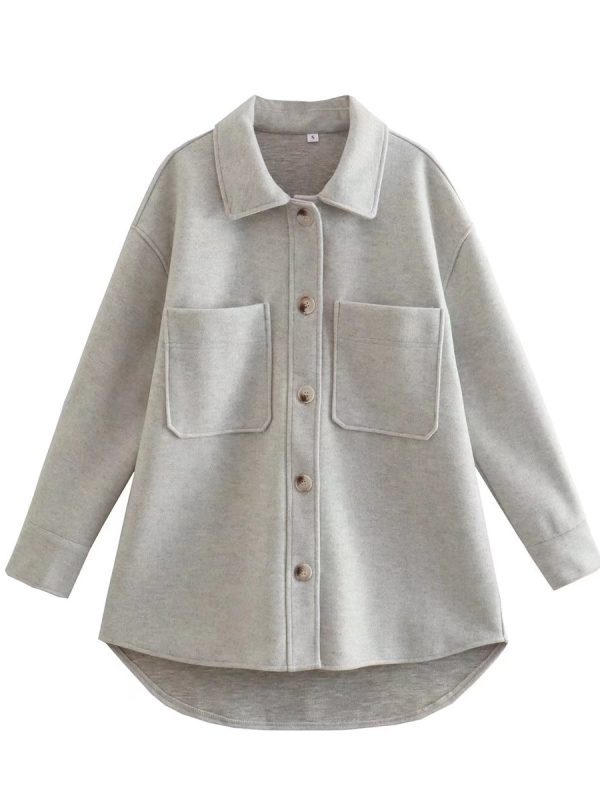 Vintage Suede Texture Effect Shirt - Coats & Jackets - Uniqistic.com
