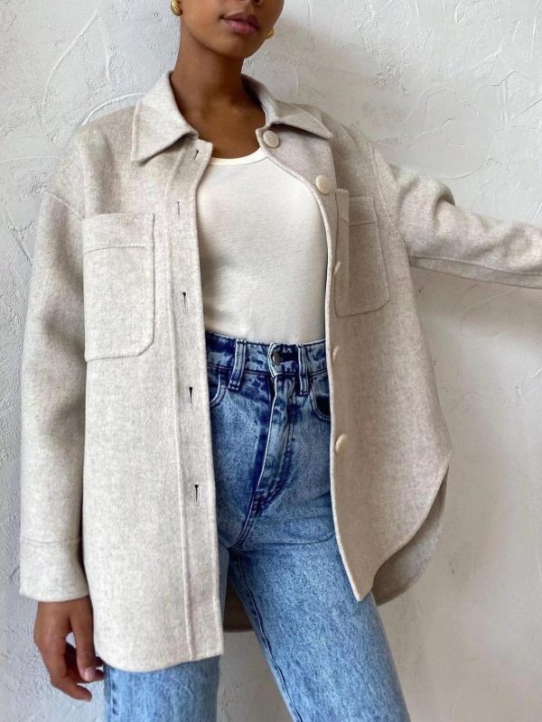Vintage Suede Texture Effect Shirt - Coats & Jackets - Uniqistic.com