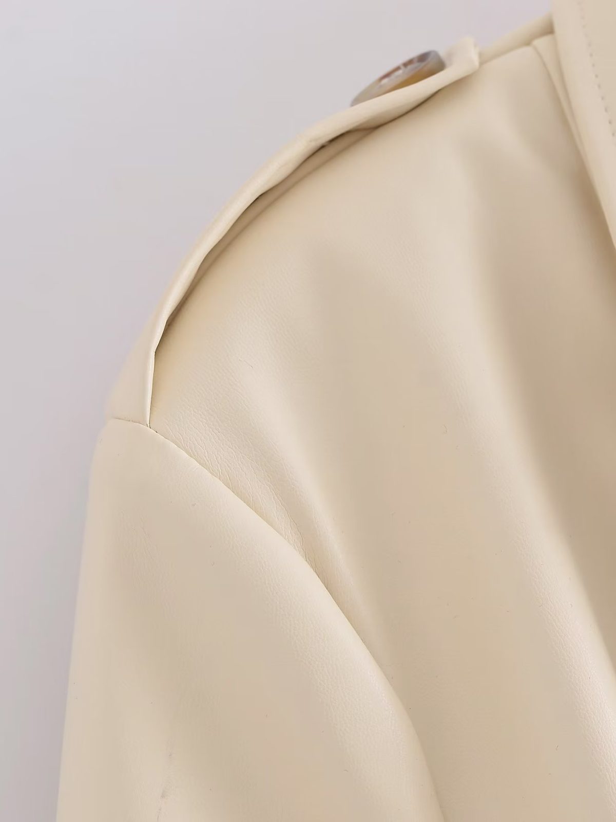 Spring Autumn Collar Button Decoration Faux Leather Belt Trench Coat - Coats & Jackets - Uniqistic.com