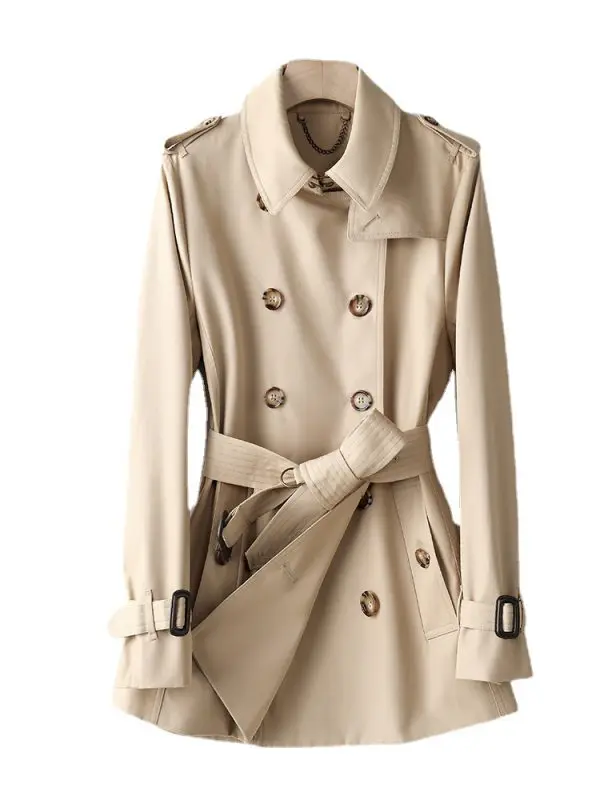 Mid Length Fried Street Small British Spring Autumn Trench Coat - Coats & Jackets - Uniqistic.com