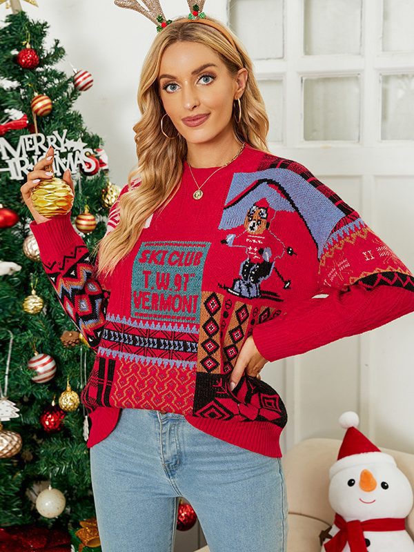 Christmas Snowman Twisted Knitwear Sweater - Sweaters - Uniqistic.com