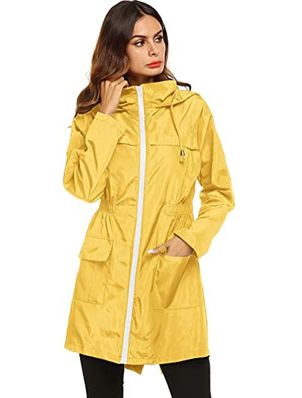 Outdoor Sports Shell Double-Layer Net Lining Cinched Hoodie Rain-Proof Raincoat - Coats & Jackets - Uniqistic.com