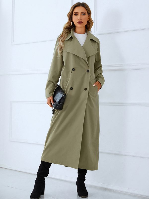Autumn Winter British Elegant Graceful Double Breasted Slimming Mid Length Trench Coat - Coats & Jackets - Uniqistic.com