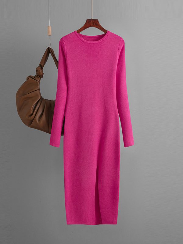 Slim Fit Knitted Dress in Dresses