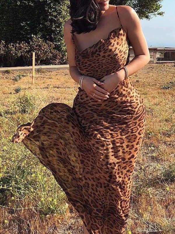 Loose Leopard Print Maxi Dress - Dresses - Uniqistic.com