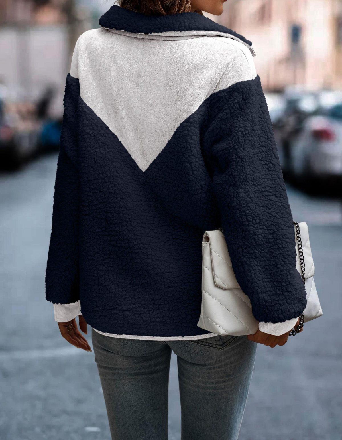Fall Winter Patchwork Pocket Button Long Sleeve Coat - Coats & Jackets - Uniqistic.com