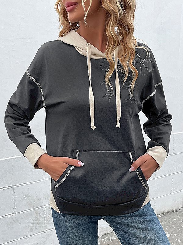 Long Sleeve Color Matching Sweatshirt - Hoodies & Sweatshirts - Uniqistic.com