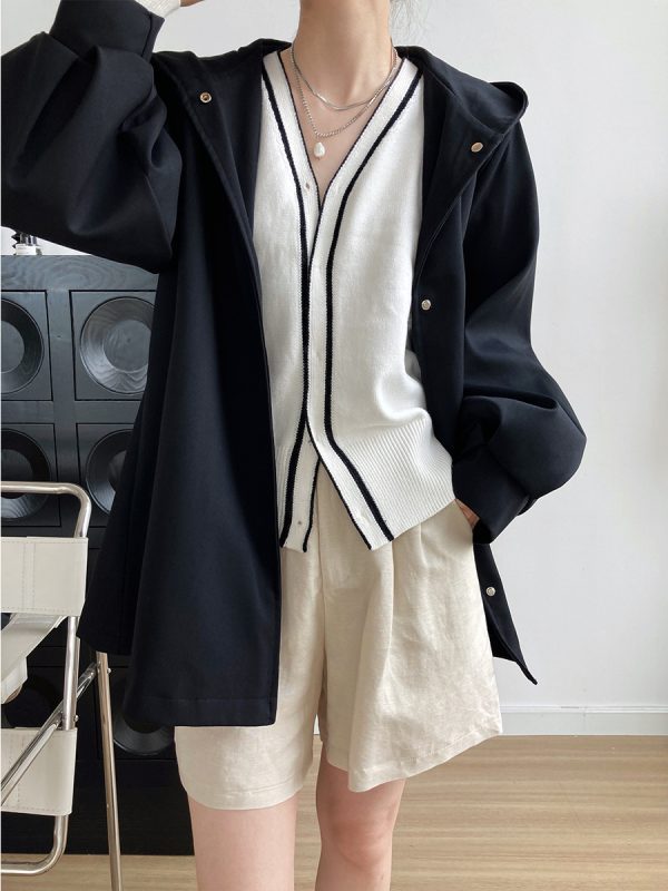 Korean Elegant  Hemline Type Waist-Controlled Lace-up Trench Coat - Coats & Jackets - Uniqistic.com