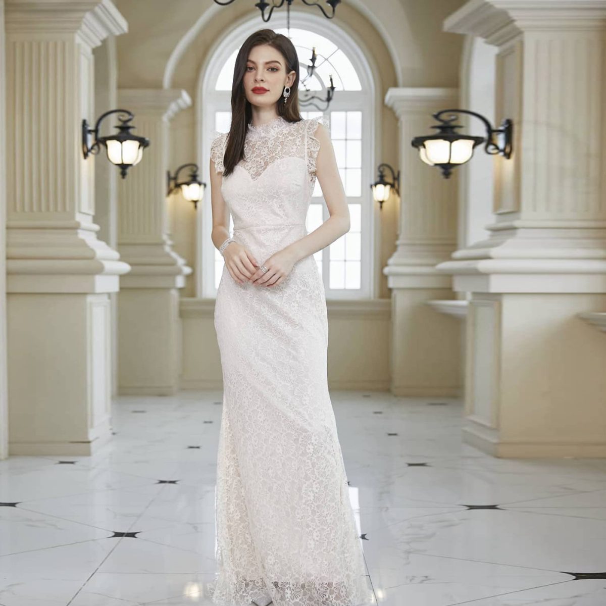 Slim Sleeveless See through Wedding Dress - Wedding dresses - Uniqistic.com