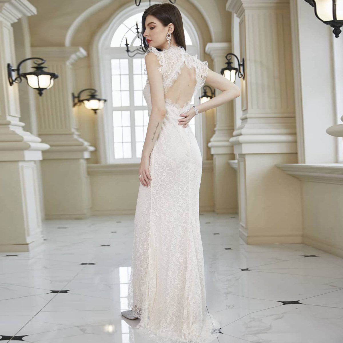 Slim Sleeveless See through Wedding Dress - Wedding dresses - Uniqistic.com