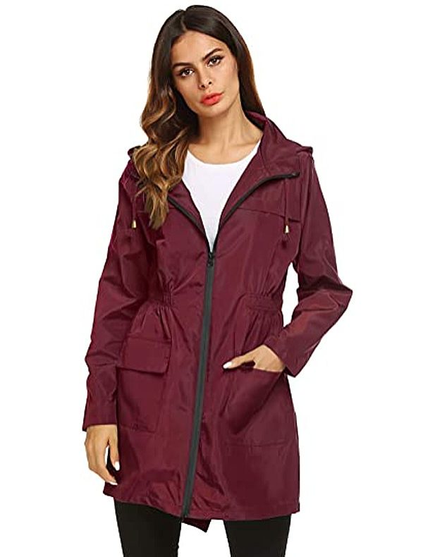 Outdoor Sports Shell Double-Layer Net Lining Cinched Hoodie Rain-Proof Raincoat - Coats & Jackets - Uniqistic.com