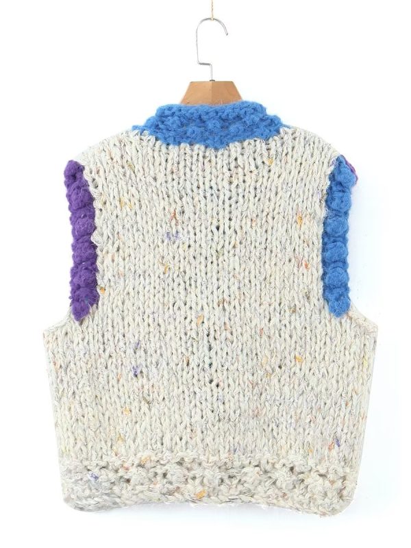 Three Dimensional Buckle Sweater Vest in Sweaters