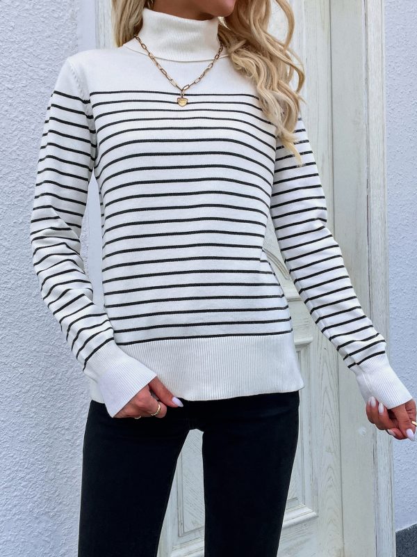 Striped Turtleneck Sweater in Sweaters