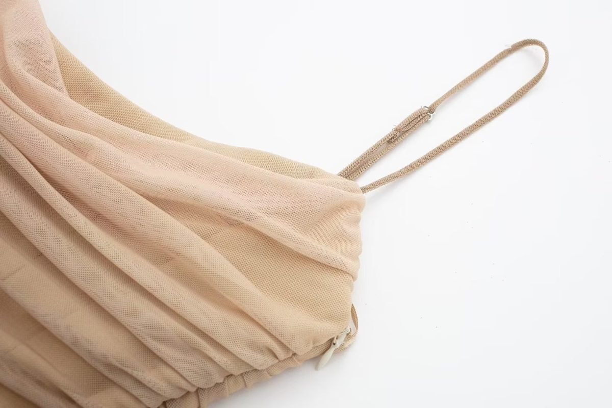 Elegant Silk Net Printing Slip Dress in Dresses