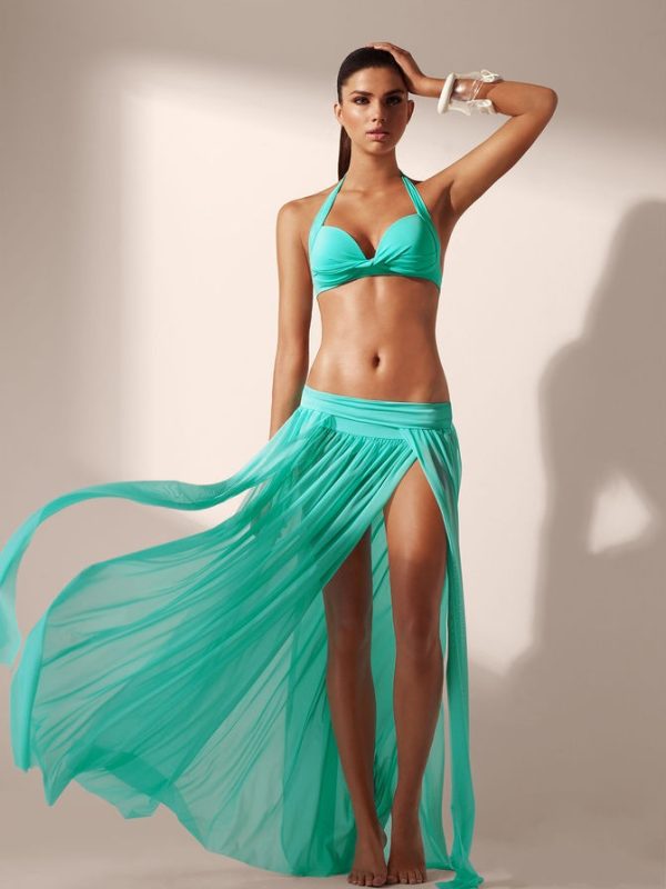 Beach Skirt With Elastic Waist in Swimsuits