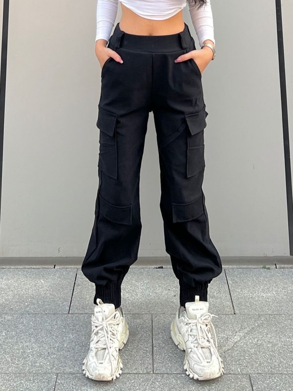 Trendy Cargo High Street Multi Pocket Trousers in Pants