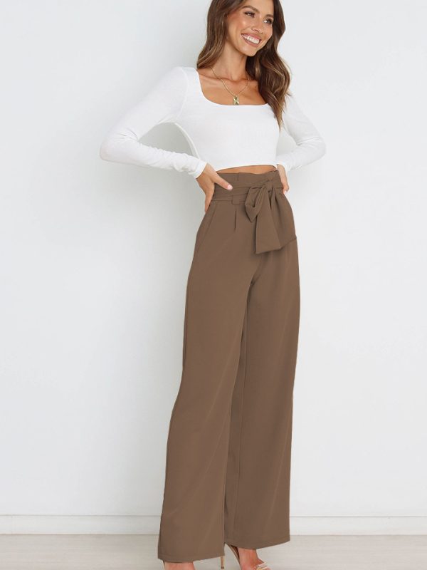 Casual All Matching Wide Leg Trousers in Pants