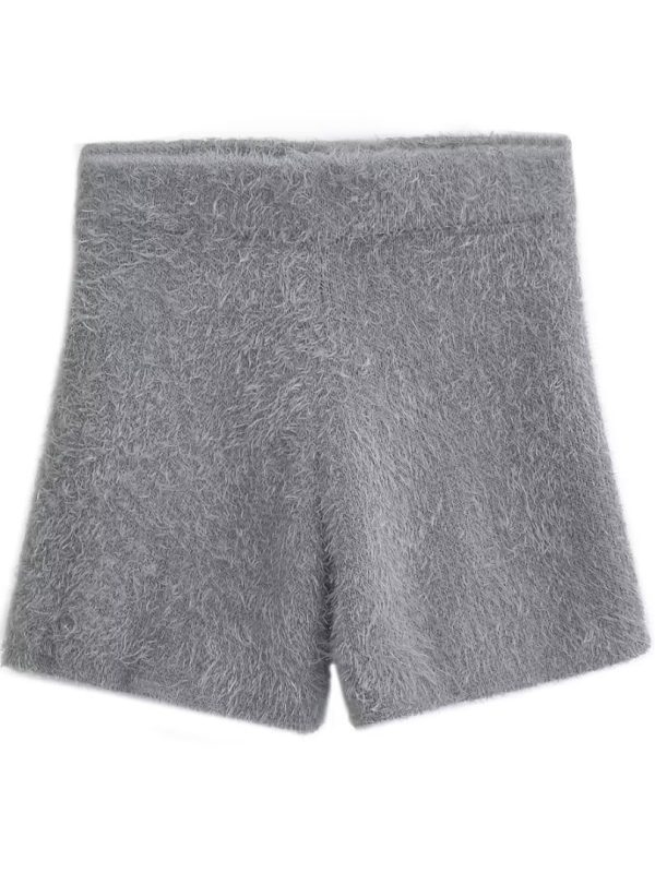 Furry Mohair Knitted Shorts in Shorts