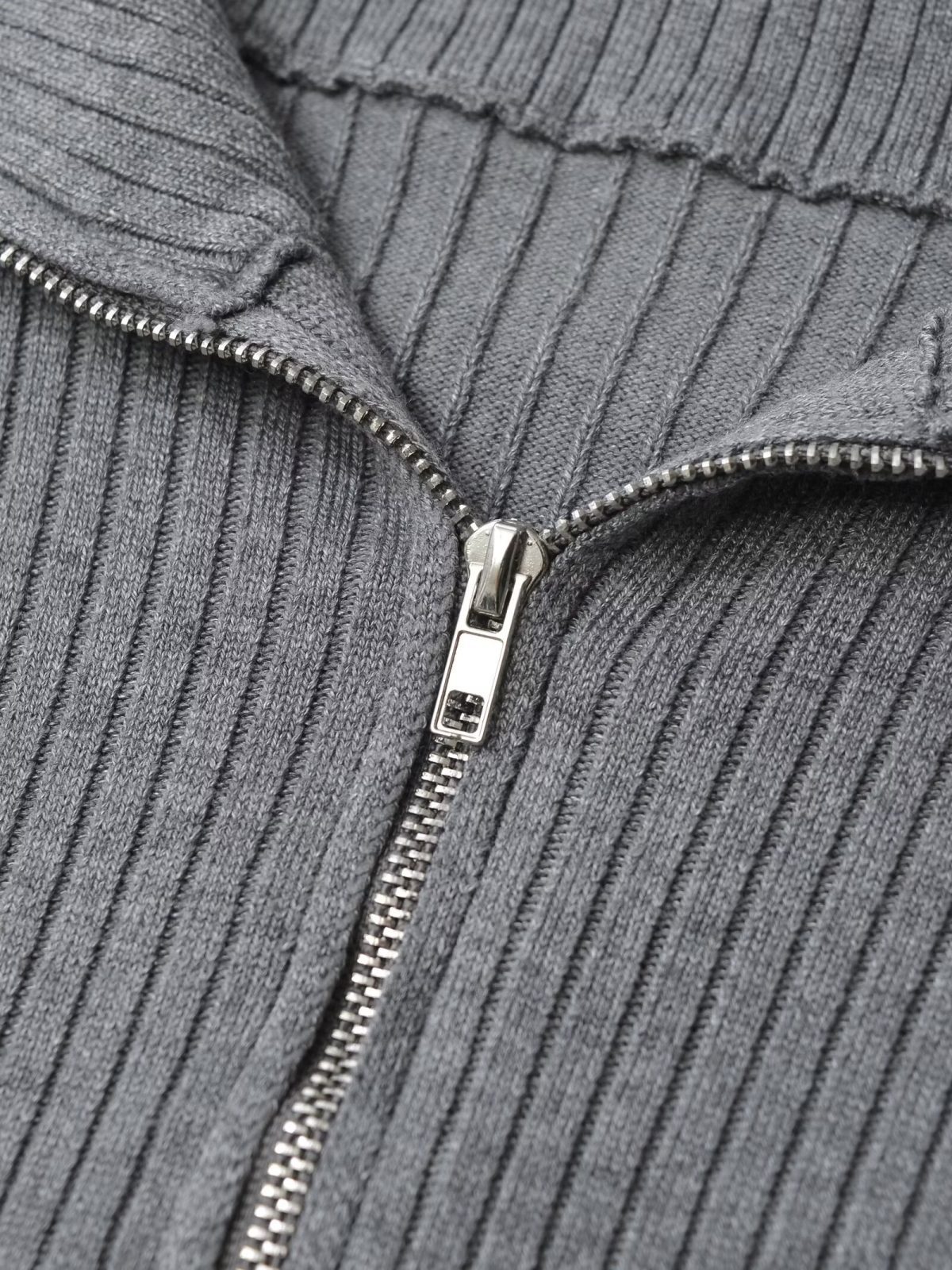 Zipper Knitted Bodysuit in Bodysuits