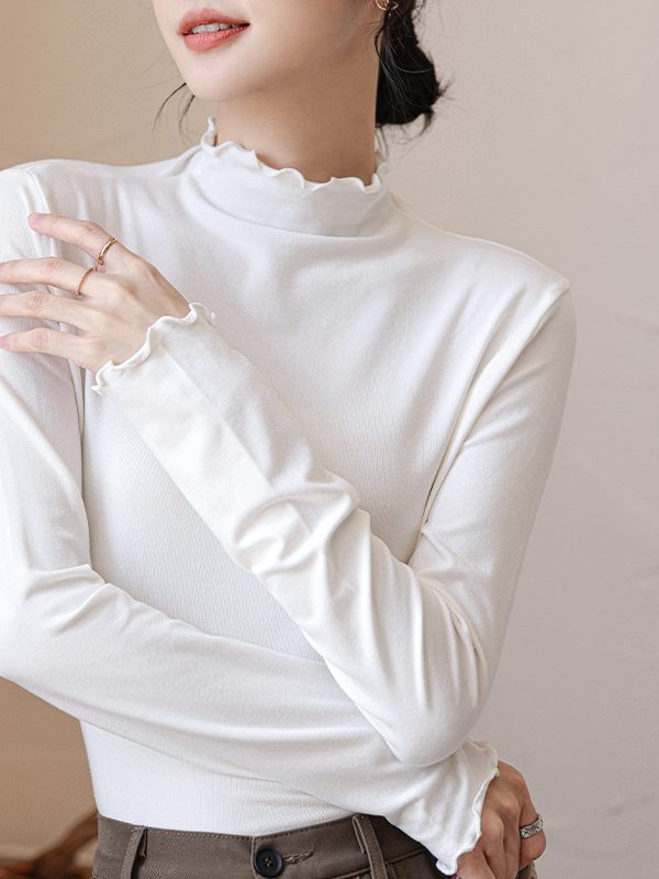 Half Turtleneck Bottoming Blouse in Blouses & Shirts