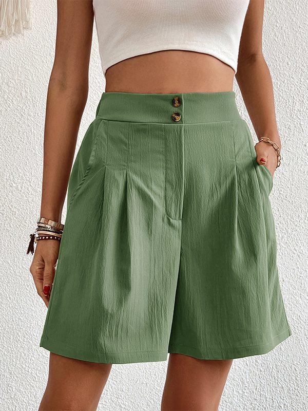 Summer Women Clothing Solid Color High Waisted Shorts Women Summer in Shorts
