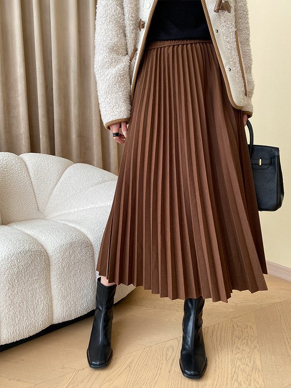 Draping Thickened Pleated Skirt in Skirts