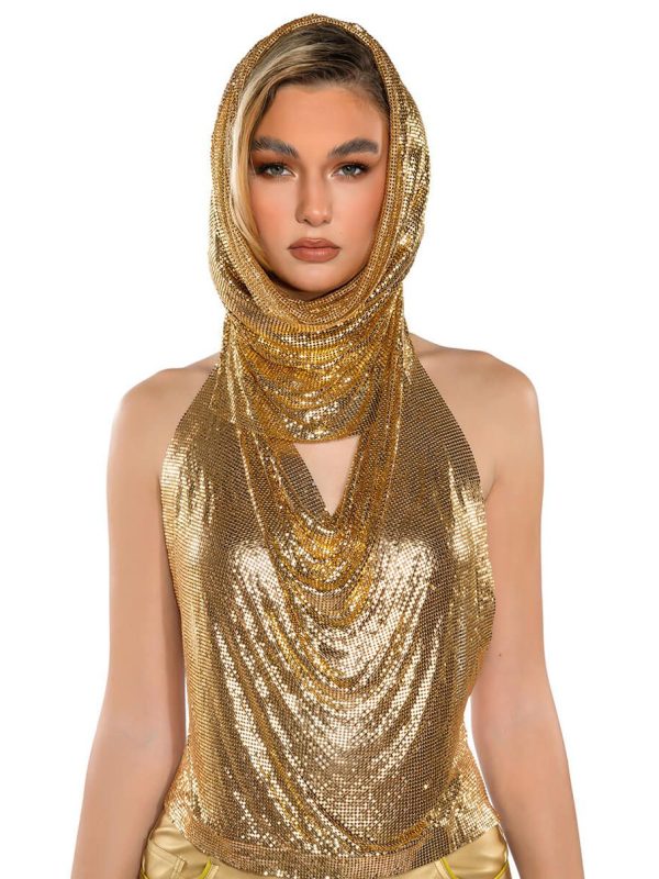 Sequin Sling Headscarf Top in T-shirts & Tops