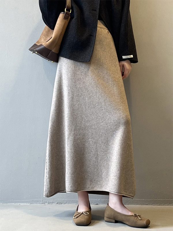 Thicken Thermal Knitted Skirt in Skirts