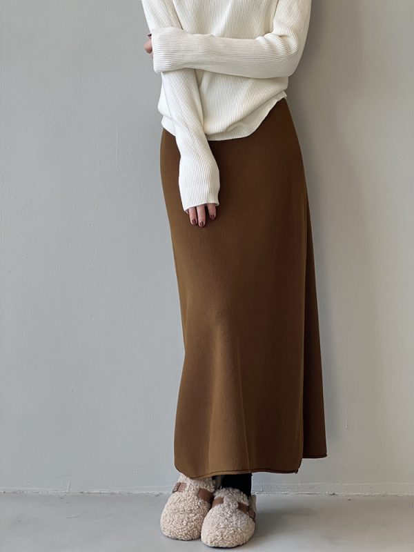 Thicken Thermal Knitted Skirt in Skirts