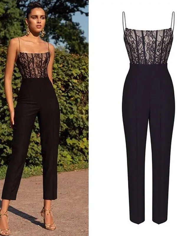 Sexy Lace Sling Sleeveless Jumpsuit in Jumpsuits & Rompers
