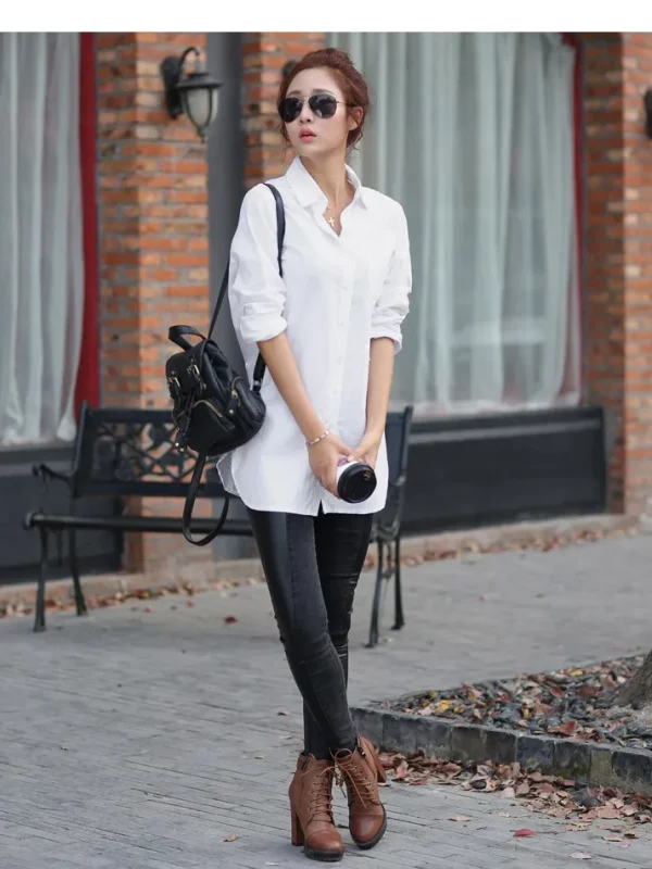 Long-sleeve loose casual women's shirt in Blouses & Shirts