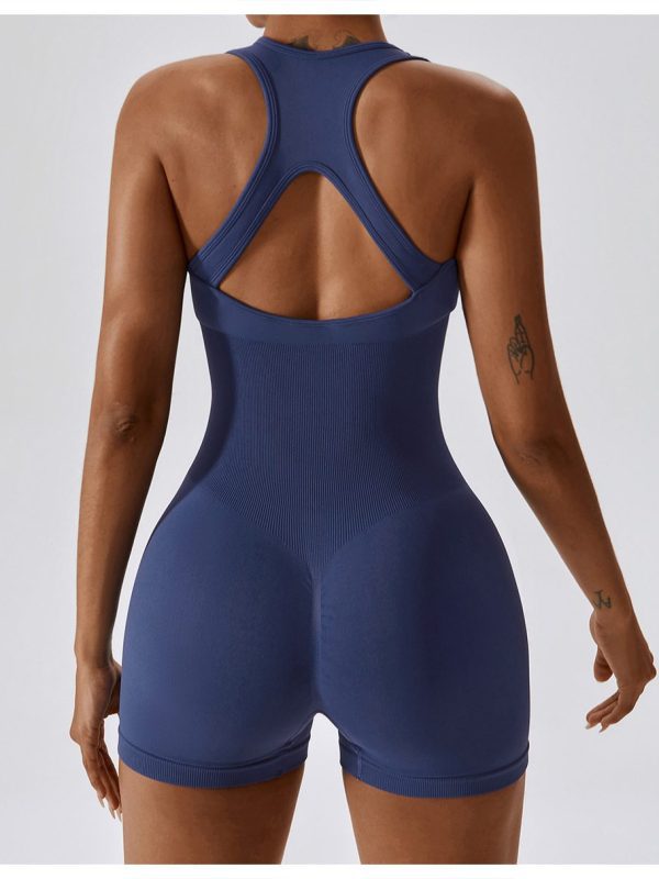 High Elastic One-Piece Beauty Back Yoga Jumpsuit in Jumpsuits & Rompers