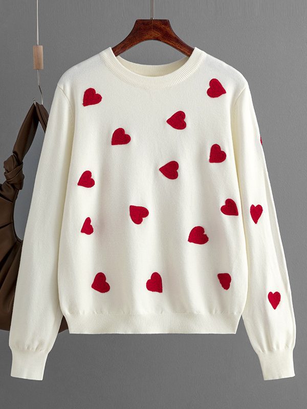 Valentine Day Love Loose Sweater in Sweaters