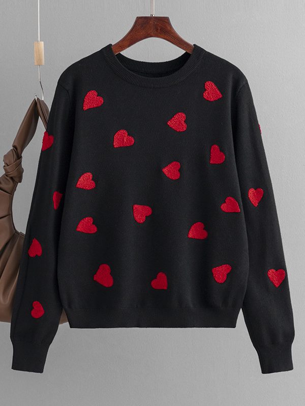 Valentine Day Love Loose Sweater in Sweaters