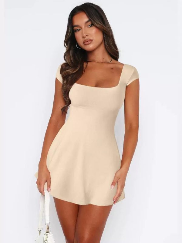 Backless Lace Up Sexy One-Step Dress in Dresses