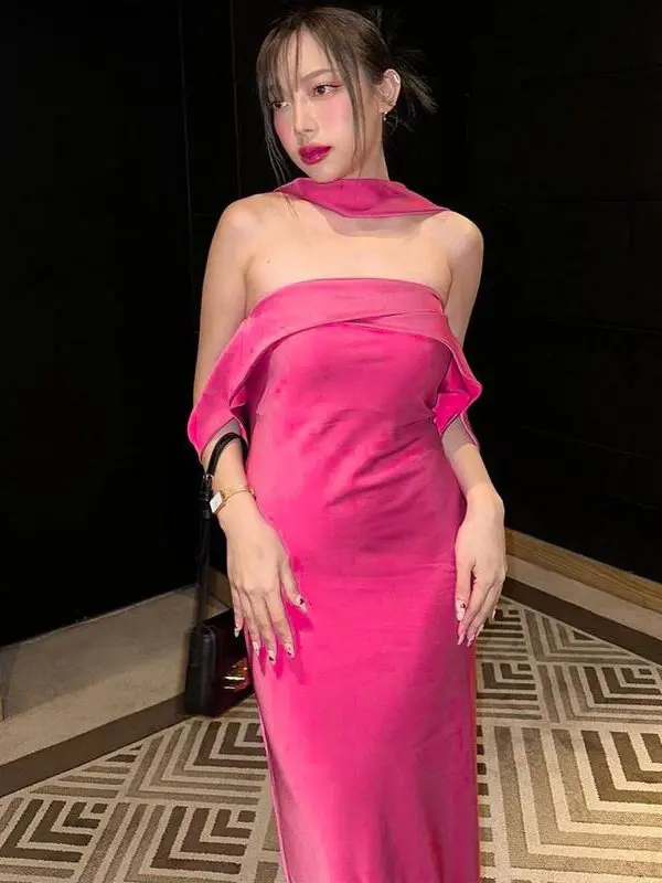 Sexy Backless Zipper Tube Top Dress in Dresses