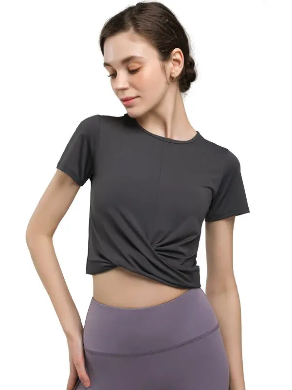 Quick Drying Breathable Yoga Running Short Sleeve T Shirt in T-shirts & Tops