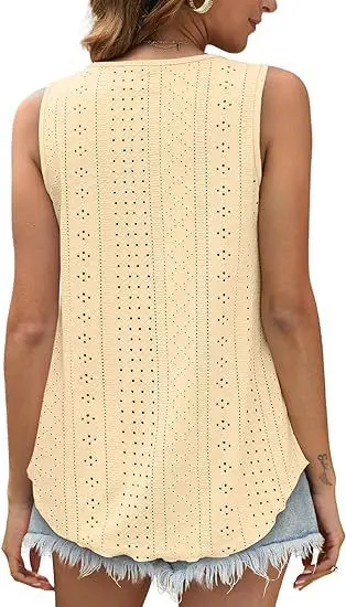 Round Neck Loose Sleeveless T Shirt Top in T-shirts & Tops