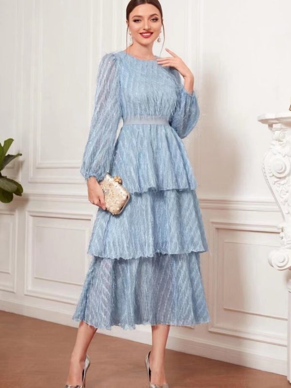 French Elegant Retro Lace Fairy Slim Slimming Dress in Dresses